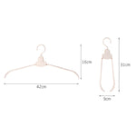 Cintre de voyage pliable en plastique, portable, avec larges épaules, séchoir sans traces