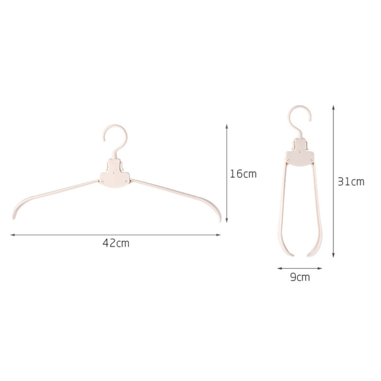 Cintre de voyage pliable en plastique, portable, avec larges épaules, séchoir sans traces