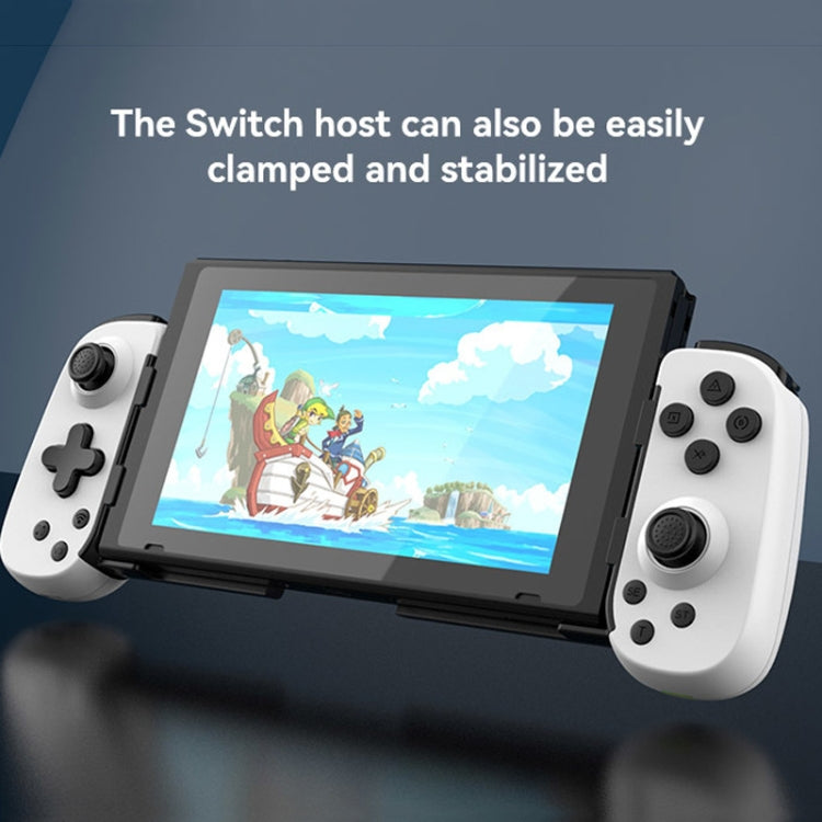 Manette de jeu rétractable Bluetooth D6 à double capteur Hall et six axes somatosensoriel pour Android/iPhone/Switch, D6 Noir, D6 Blanc Noir, D6 Blanc Rouge
