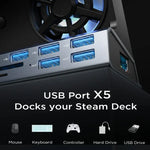 Support de console de jeu ASUS ROG Ally 100W PD avec station d'accueil multifonctionnelle USB 3.0, 5 en 1, 6 en 1, 9 en 1, 10 en 1