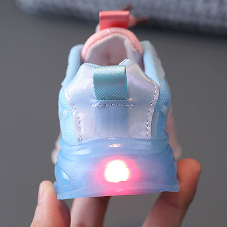 Baskets LED WISDOMFROG pour filles, chaussures en maille dégradée pour garçons, chaussures pour enfants, 21, 22, 23, 24, 25, 26, 27, 28, 29, 30