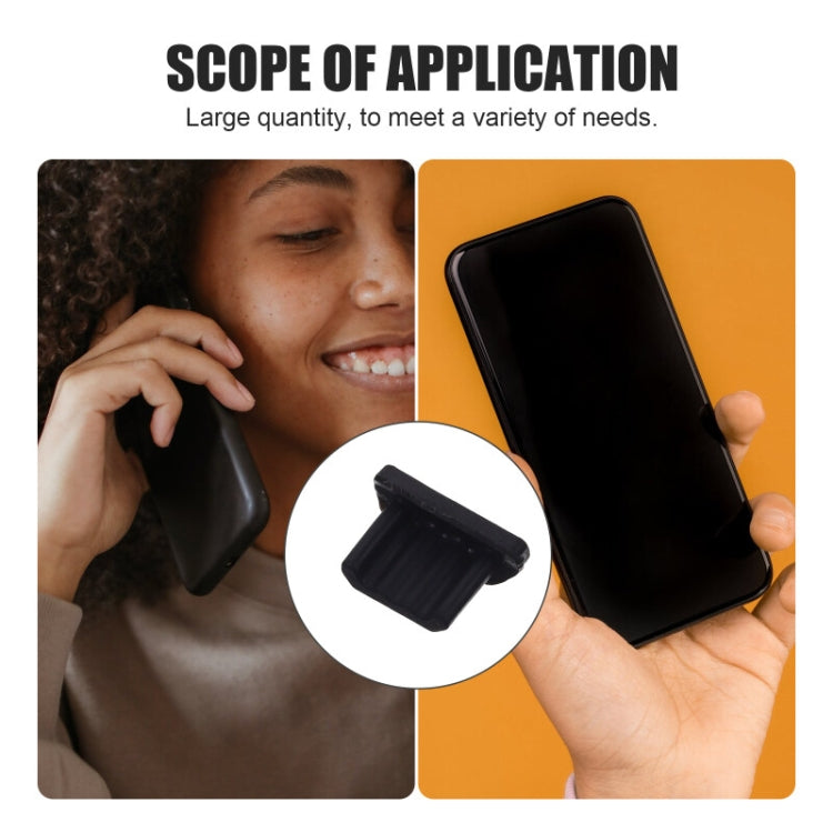 Micro USB Universal Cell Phone Dust Plug Power Silicone Charging Port Plug, Micro USB (Black), Micro USB (Transparent)
