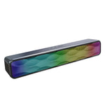 Enceinte Bluetooth Sans Fil de Bureau avec Effet Lumineux RGB Coloré Long USB, Q6