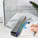Enceinte Bluetooth Sans Fil de Bureau avec Effet Lumineux RGB Coloré Long USB, Q6