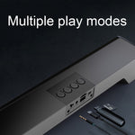 Enceinte Bluetooth Sans Fil de Bureau avec Effet Lumineux RGB Coloré Long USB, Q6