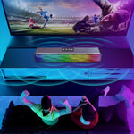 Enceinte Bluetooth Sans Fil de Bureau avec Effet Lumineux RGB Coloré Long USB, Q6