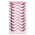 10 paires/boîte de demi-faux cils avec tiges transparentes, extensions de cils naturels, Y1001, Y1002, Y1003, Y1004, Y1005, Y1006, Y1007, Y1008, Y1009, Y1011