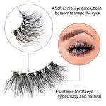 10 paires/boîte de demi-faux cils avec tiges transparentes, extensions de cils naturels, Y1001, Y1002, Y1003, Y1004, Y1005, Y1006, Y1007, Y1008, Y1009, Y1011