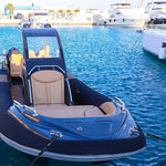 Accessoires de corde de bateau pince en acier inoxydable Pier, câble d'amarrage kayak avec tampon intégré PWC, noir, noir bleu rouge, bleu blanc noir