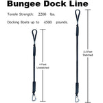 Accessoires de corde de bateau pince en acier inoxydable Pier, câble d'amarrage kayak avec tampon intégré PWC, noir, noir bleu rouge, bleu blanc noir