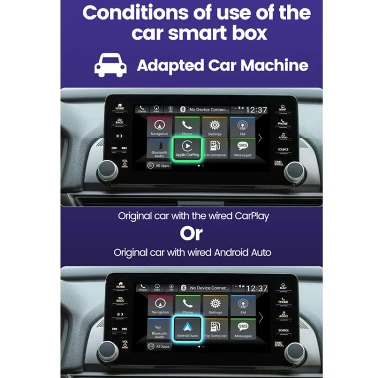 Boîtier Carplay filaire vers sans fil Android Auto pour l'interconnexion automobile