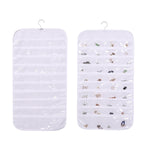 Sac de rangement à suspendre pour bijoux 80 grilles, sac organisateur double face non tissé pour bijoux, 80 grilles
