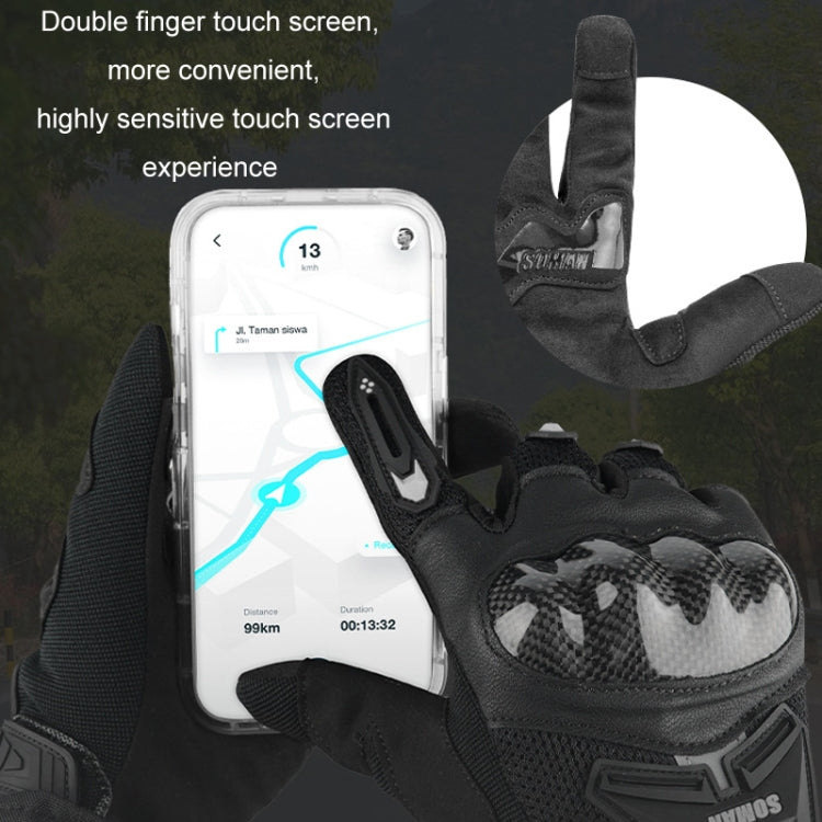Gants de moto SOMAN anti-chute, respirants, antidérapants en fibre de carbone, M, L, XL, XXL