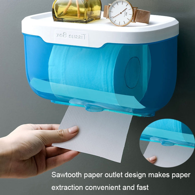 Boîte à mouchoirs transparente étanche sans perçage pour salle de bain, étagère de rangement murale pour toilettes, Grande (Noire), Grande (Rose), Petite (Noire), Petite (Rose)
