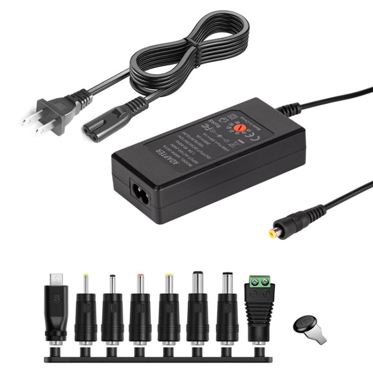 Chargeur adaptateur secteur DC réglable 65W 6-20V 3A, prise US, prise EU, prise UK petite, prise AU, prise UK grande