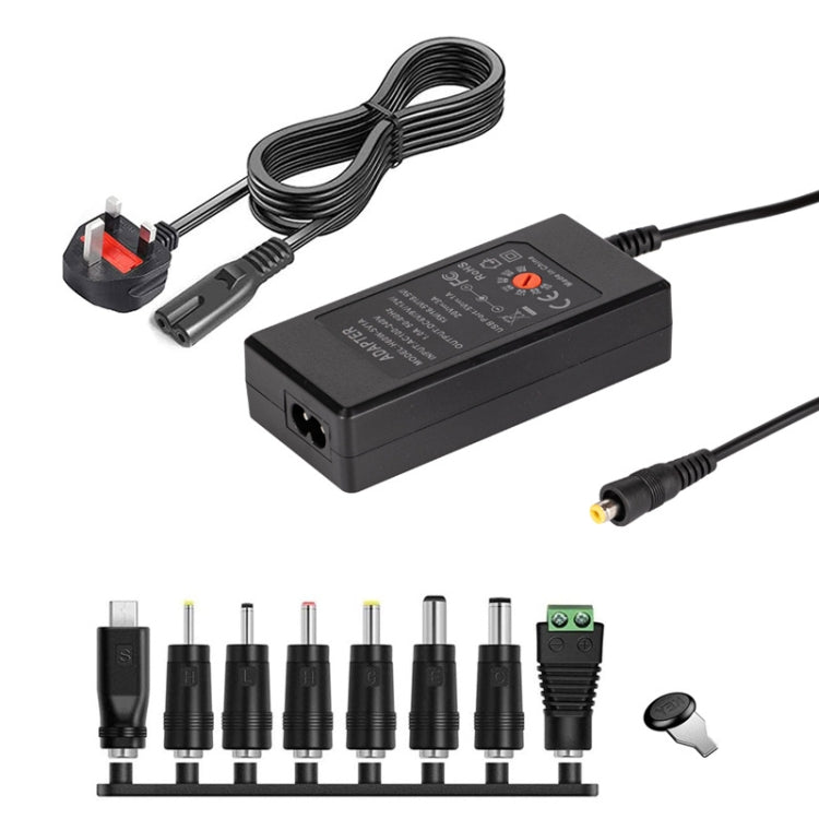 Chargeur adaptateur secteur DC réglable 65W 6-20V 3A, prise US, prise EU, prise UK petite, prise AU, prise UK grande