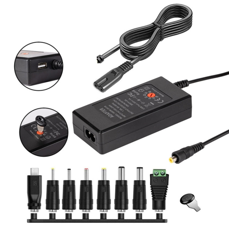 Chargeur adaptateur secteur DC réglable 65W 6-20V 3A, prise US, prise EU, prise UK petite, prise AU, prise UK grande