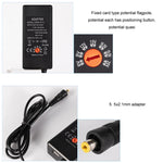 Chargeur adaptateur secteur DC réglable 65W 6-20V 3A, prise US, prise EU, prise UK petite, prise AU, prise UK grande