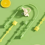 Chaîne de sucette en silicone ours, jouet de dentition pour tout-petits, corde anti-chute, attache-sucette