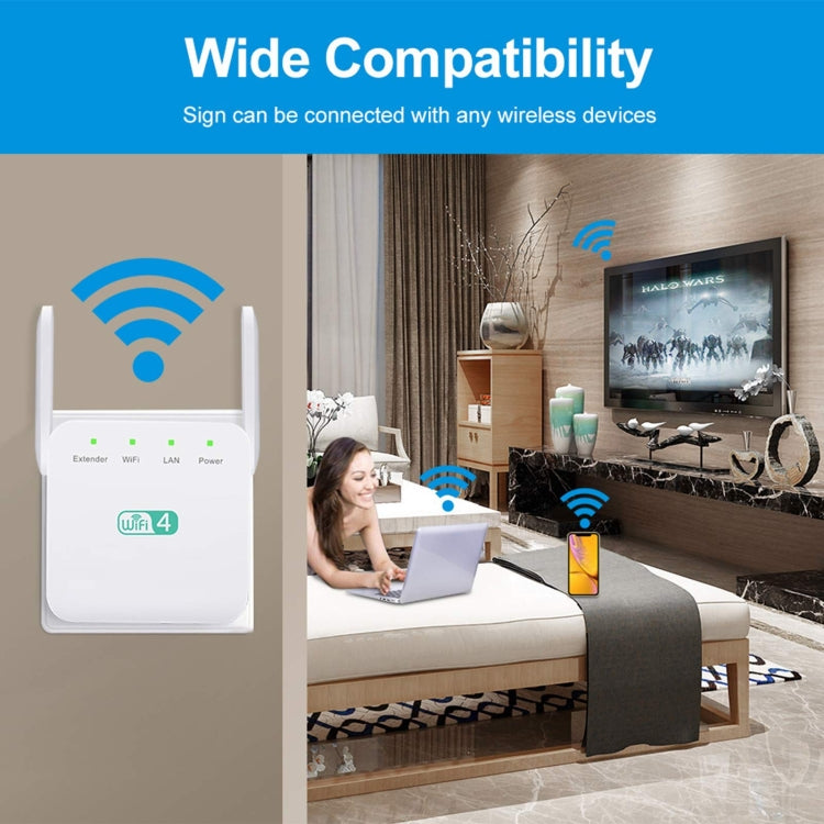 Amplificateur Wi-Fi 2.4G 300M répéteur WiFi longue portée amplificateur de signal sans fil, prise US blanc, prise EU blanc, prise UK blanc, prise US noir, prise EU noir, prise UK noir
