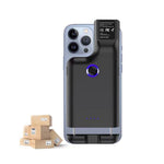 Scanner de codes-barres Bluetooth 2D HC101D sans fil avec clip arrière, lecteur de codes-barres pour téléphone, 2D milieu, 2D côté