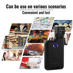 Scanner de codes-barres Bluetooth 2D HC101D sans fil avec clip arrière, lecteur de codes-barres pour téléphone, 2D milieu, 2D côté
