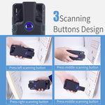 Scanner de codes-barres Bluetooth 2D HC101D sans fil avec clip arrière, lecteur de codes-barres pour téléphone, 2D milieu, 2D côté
