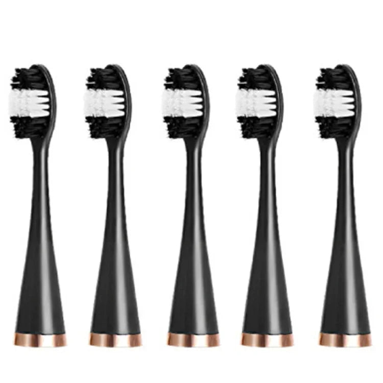 Accessoires pour détartreur dentaire tête de remplacement, blanc basique, blanc exclusif, noir basique, noir exclusif, vert basique, vert exclusif, 5 têtes de brosse à dents blanches, 5 têtes de brosse à dents noires, 5 têtes de brosse à dents vertes