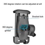Support téléphone vélo avec rotation à 360 degrés et clip verrouillable