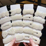Lot de 5 pinces à cheveux en perles, grandes pinces à cheveux, barrettes, accessoires pour cheveux pour femmes et filles