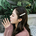 Lot de 5 pinces à cheveux en perles, grandes pinces à cheveux, barrettes, accessoires pour cheveux pour femmes et filles