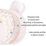 Oreiller pour bébé 0-1 an anti-tête plate, remplissage en soie d'amour, remplissage en soie d'ours, remplissage en soie de pentagone, remplissage en latex d'amour, remplissage en latex d'ours, remplissage en latex de pentagone