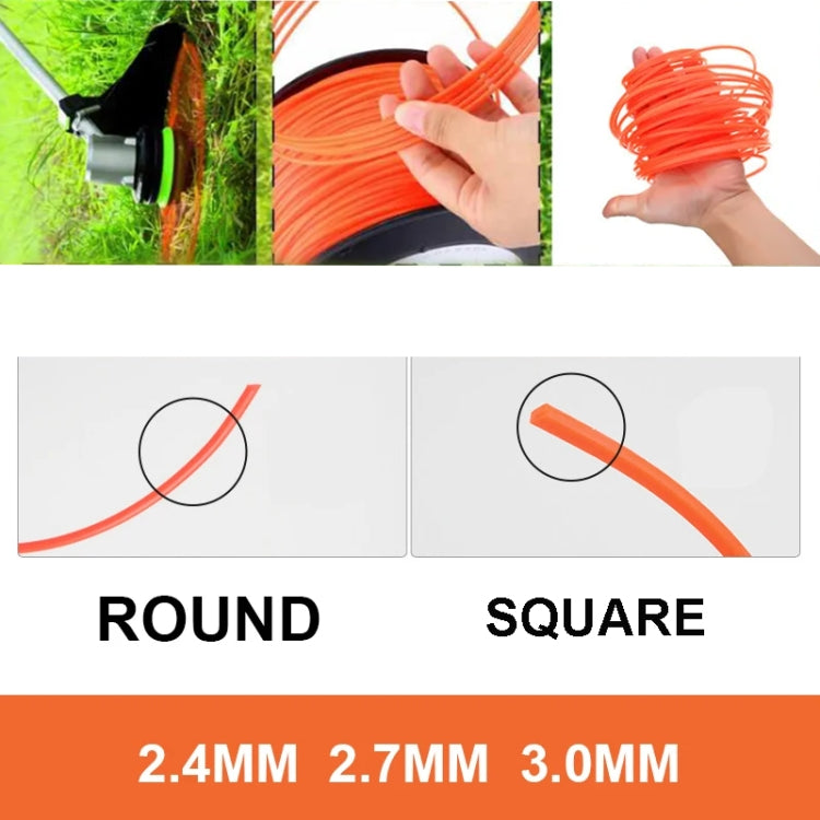 Corde de coupe en nylon pour herbe 5LB, arbre de transmission, 3,0mm ronde