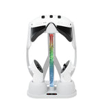 Pour la station de charge et support de rangement des lunettes VR Meta Quest 3 avec lumière RGB, station de charge