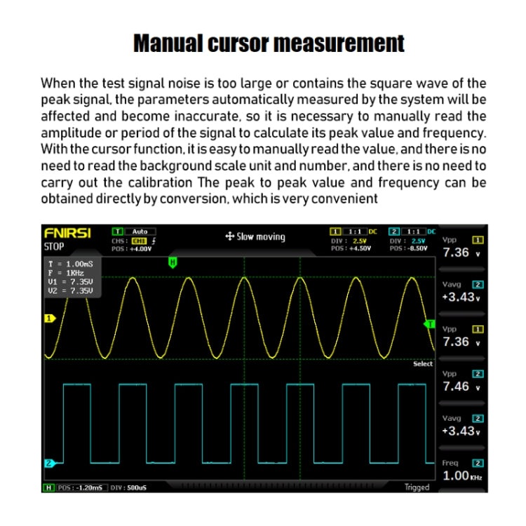 Oscilloscope numérique double canal 2 en 1 FNIRSI 100M bande passante 1GS échantillonnage générateur de signal, prise EU, 1014D, 1014D + sonde P4100