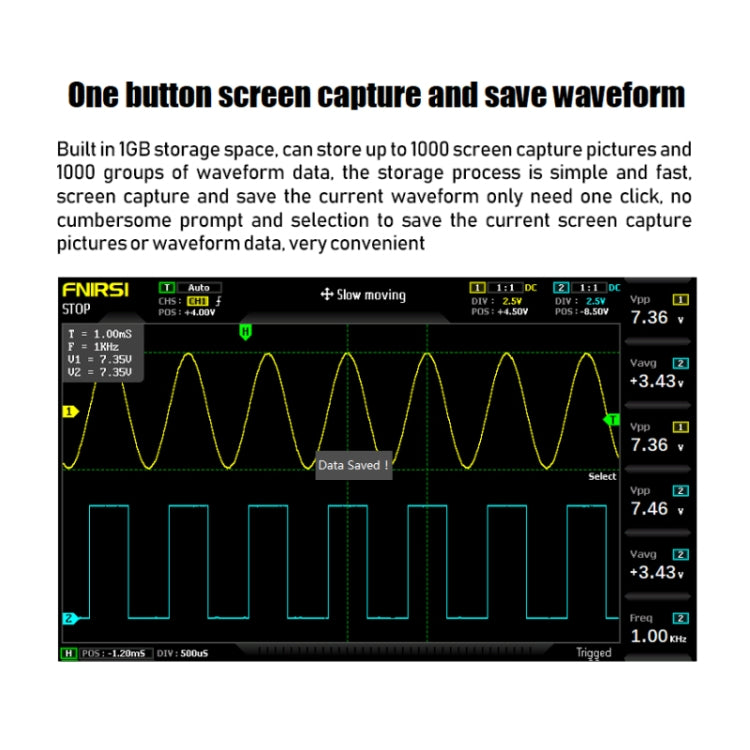 Oscilloscope numérique double canal 2 en 1 FNIRSI 100M bande passante 1GS échantillonnage générateur de signal, prise EU, 1014D, 1014D + sonde P4100