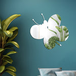 Autocollants Muraux Stéréo Papillon Acrylique Chambre Salon Décoration Murale Fond Miroir Souple, Papillon