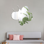 Autocollants Muraux Stéréo Papillon Acrylique Chambre Salon Décoration Murale Fond Miroir Souple, Papillon