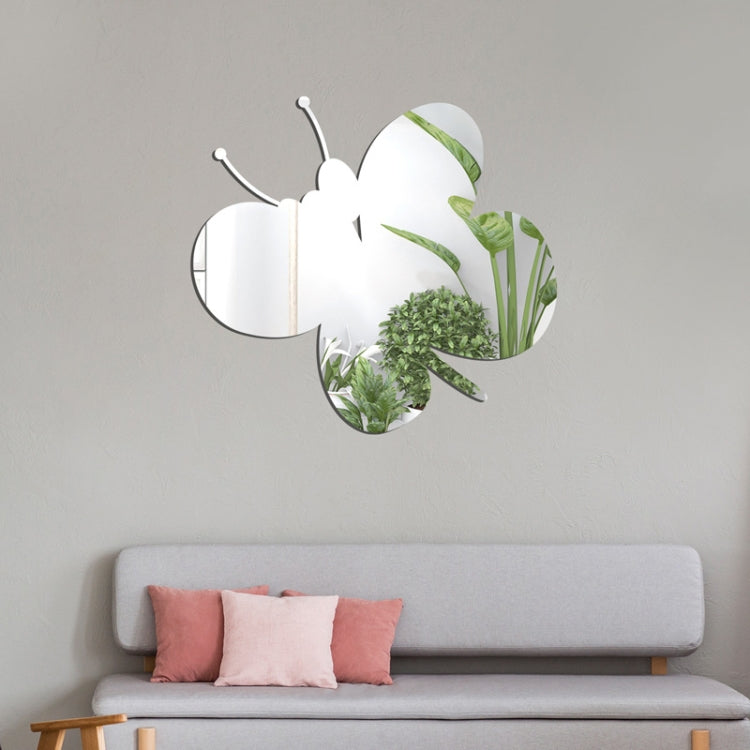 Autocollants Muraux Stéréo Papillon Acrylique Chambre Salon Décoration Murale Fond Miroir Souple, Papillon