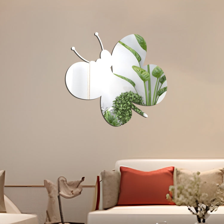 Autocollants Muraux Stéréo Papillon Acrylique Chambre Salon Décoration Murale Fond Miroir Souple, Papillon