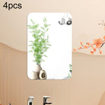 Miroir Acrylique Rectangulaire à Coins Arrondis, Autocollants Muraux Stéréo, Décoration d'Intérieur, Miroir Souple, 4 pièces 15cm x 10cm, 4 pièces 20cm x 13cm, 4 pièces 30cm x 20cm, 4 pièces 42cm x 27cm