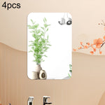 Miroir Acrylique Rectangulaire à Coins Arrondis, Autocollants Muraux Stéréo, Décoration d'Intérieur, Miroir Souple, 4 pièces 15cm x 10cm, 4 pièces 20cm x 13cm, 4 pièces 30cm x 20cm, 4 pièces 42cm x 27cm