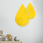 Lot de 2 autocollants muraux miroir stéréo en acrylique motif gouttes d'eau pour salon, chambre à coucher, autocollants décoratifs miroir doux, gouttes d'eau