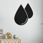 Lot de 2 autocollants muraux miroir stéréo en acrylique motif gouttes d'eau pour salon, chambre à coucher, autocollants décoratifs miroir doux, gouttes d'eau