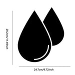 Lot de 2 autocollants muraux miroir stéréo en acrylique motif gouttes d'eau pour salon, chambre à coucher, autocollants décoratifs miroir doux, gouttes d'eau