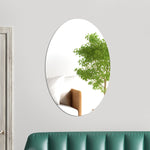 Miroir Ovale en Acrylique Adhésif Mural Stéréo Décoration Intérieure Miroir Souple, 15cm x 10cm, 20cm x 13cm, 30cm x 20cm, 42cm x 27cm