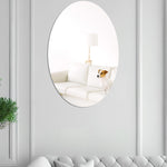 Miroir Ovale en Acrylique Adhésif Mural Stéréo Décoration Intérieure Miroir Souple, 15cm x 10cm, 20cm x 13cm, 30cm x 20cm, 42cm x 27cm