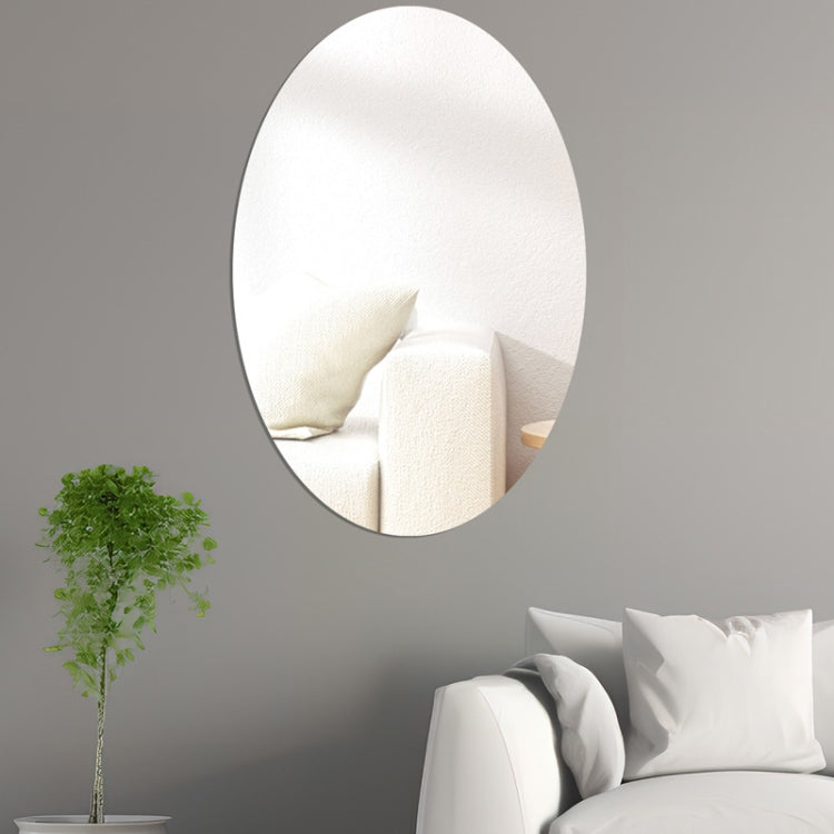 Miroir Ovale en Acrylique Adhésif Mural Stéréo Décoration Intérieure Miroir Souple, 15cm x 10cm, 20cm x 13cm, 30cm x 20cm, 42cm x 27cm