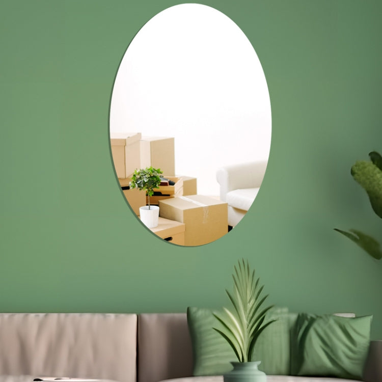 Miroir Ovale en Acrylique Adhésif Mural Stéréo Décoration Intérieure Miroir Souple, 15cm x 10cm, 20cm x 13cm, 30cm x 20cm, 42cm x 27cm