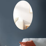 Miroir Ovale en Acrylique Adhésif Mural Stéréo Décoration Intérieure Miroir Souple, 15cm x 10cm, 20cm x 13cm, 30cm x 20cm, 42cm x 27cm